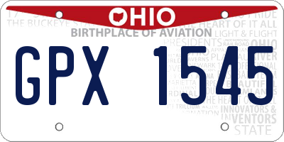 OH license plate GPX1545
