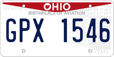 OH license plate GPX1546