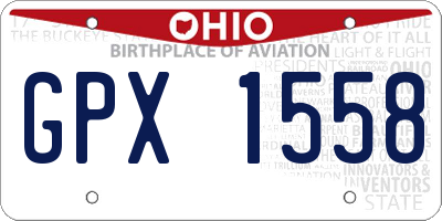 OH license plate GPX1558