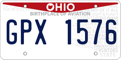 OH license plate GPX1576