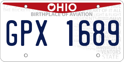 OH license plate GPX1689