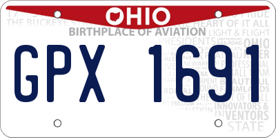 OH license plate GPX1691