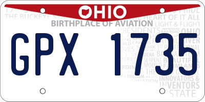 OH license plate GPX1735