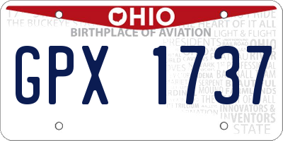 OH license plate GPX1737