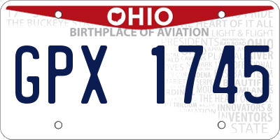 OH license plate GPX1745