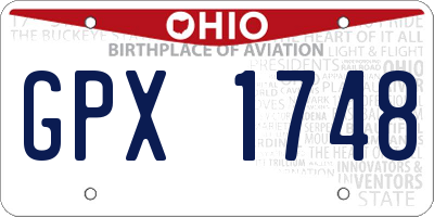OH license plate GPX1748