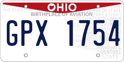 OH license plate GPX1754