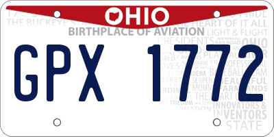 OH license plate GPX1772