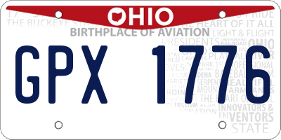 OH license plate GPX1776