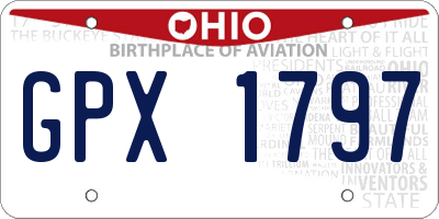 OH license plate GPX1797