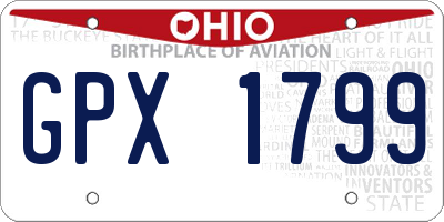 OH license plate GPX1799