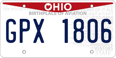 OH license plate GPX1806