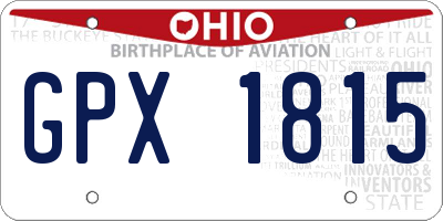 OH license plate GPX1815