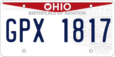 OH license plate GPX1817