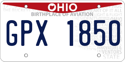 OH license plate GPX1850