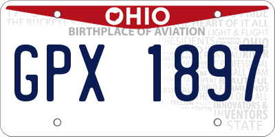 OH license plate GPX1897