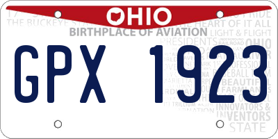 OH license plate GPX1923