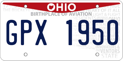 OH license plate GPX1950