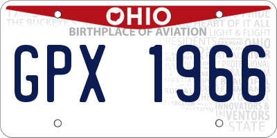OH license plate GPX1966