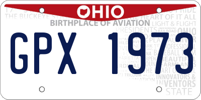 OH license plate GPX1973
