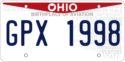 OH license plate GPX1998