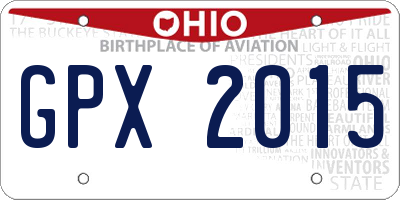 OH license plate GPX2015