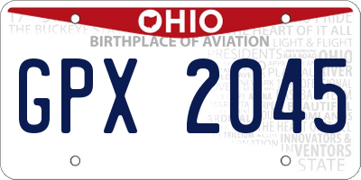 OH license plate GPX2045