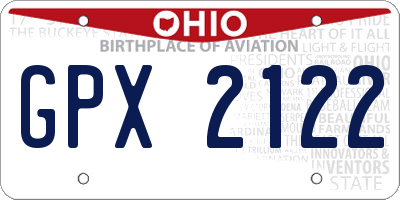 OH license plate GPX2122