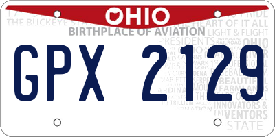 OH license plate GPX2129