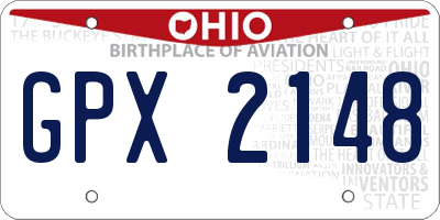 OH license plate GPX2148