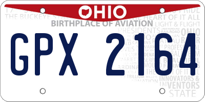 OH license plate GPX2164