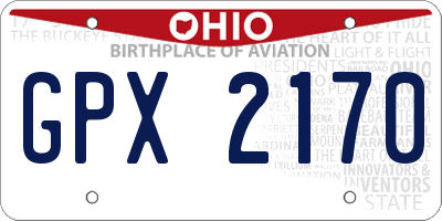 OH license plate GPX2170
