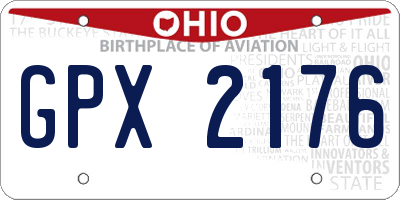 OH license plate GPX2176