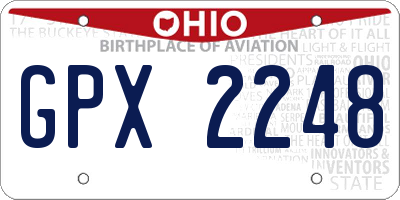 OH license plate GPX2248