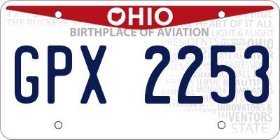 OH license plate GPX2253