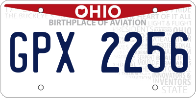 OH license plate GPX2256