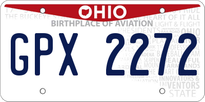OH license plate GPX2272