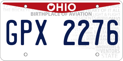 OH license plate GPX2276