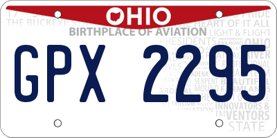 OH license plate GPX2295