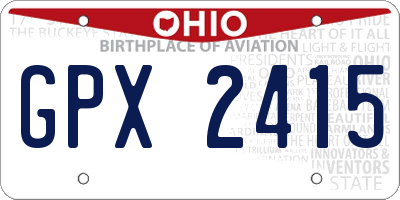 OH license plate GPX2415