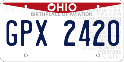 OH license plate GPX2420