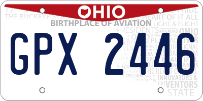 OH license plate GPX2446