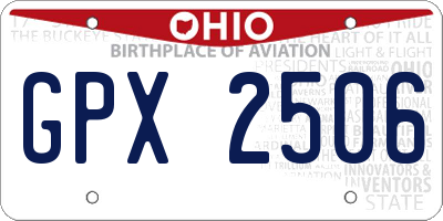 OH license plate GPX2506