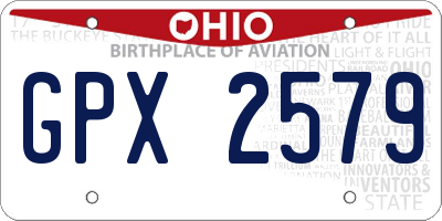 OH license plate GPX2579
