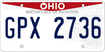 OH license plate GPX2736