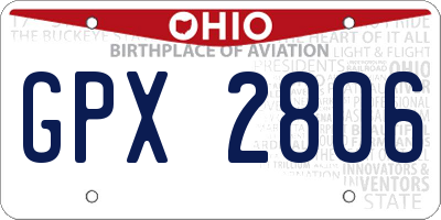 OH license plate GPX2806