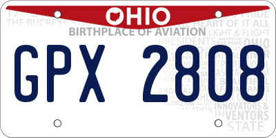 OH license plate GPX2808