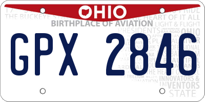 OH license plate GPX2846