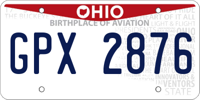 OH license plate GPX2876
