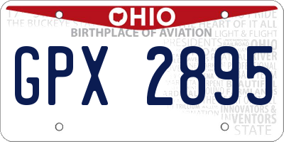 OH license plate GPX2895